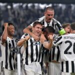 Chelsea vs Juventus: Juventus celebrating