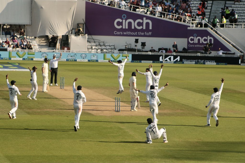ENG vs IND: Indian team appealing for the last wicket at Oval Test. Twitter