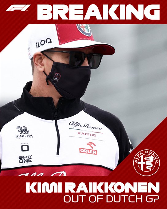 F1: Kimi Raikkonen out of the Dutch GP