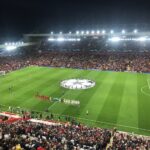 Liverpool vs AC Milan UEFA Champions League clash at Anfield.
