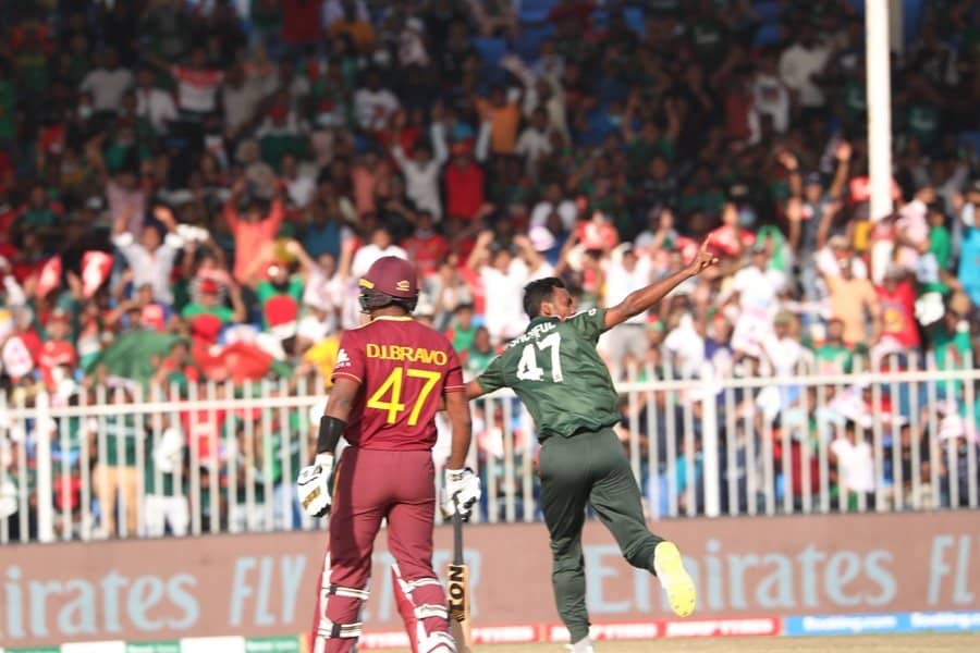 Bangladesh vs West Indies, ICC T20 World Cup 2021: DJ Bravo and Mustafizur Rahman.