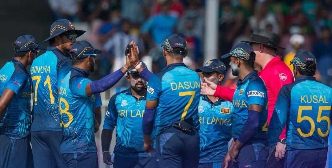 T20 World Cup 2021: Sri Lanka team celebrating