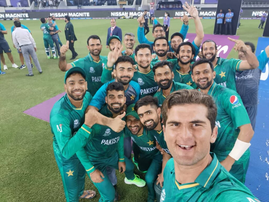 ICC T20 World Cup 2021Pakistan team's selfie moment.