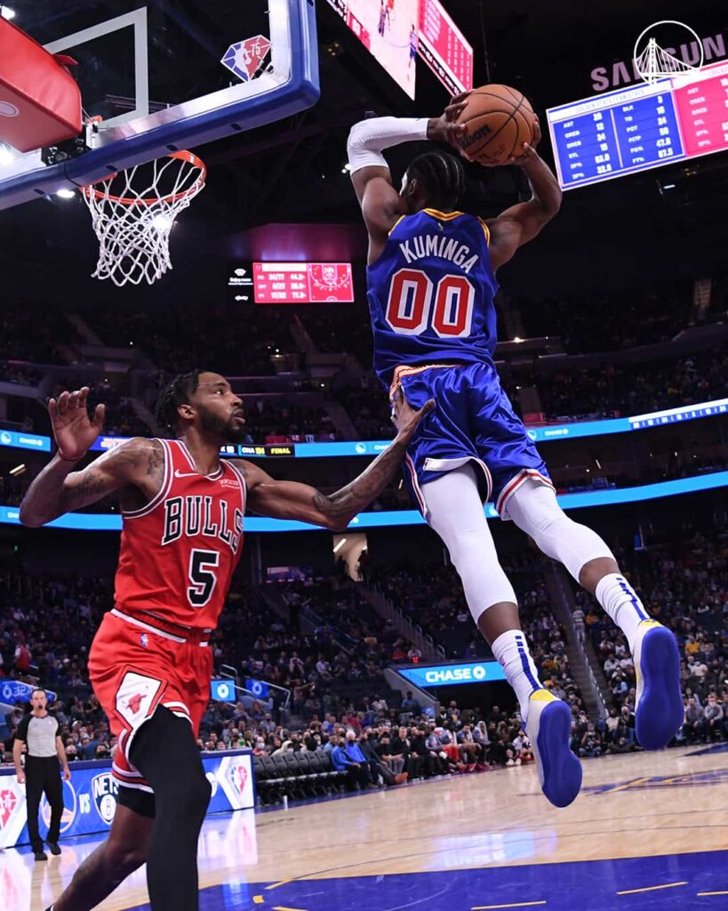 NBA, Warriors vs Bulls: Jonathan Kumingo and Derrick Jones Jr.