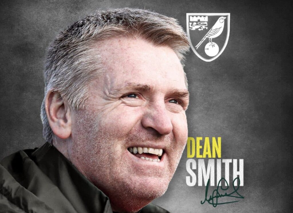 Norwich City appoints Dean Smith as new manager.