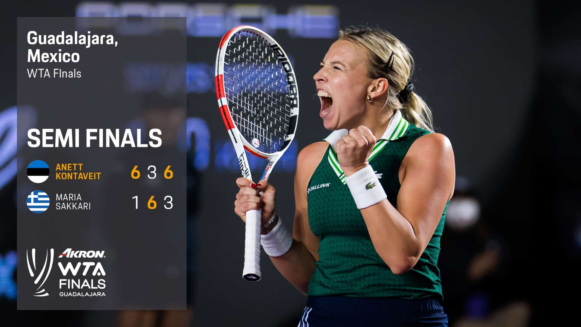 WTA Finals: Kontaveit Overcomes Sakkari To Enter The Finals. - The ...