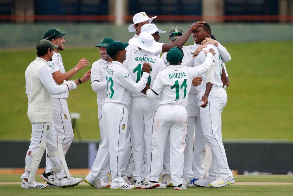 IND vs SA, India's tour of South Africa 2021, Centurion: South Africa celebrates Lungi Ngidi's wicket of Pujara.