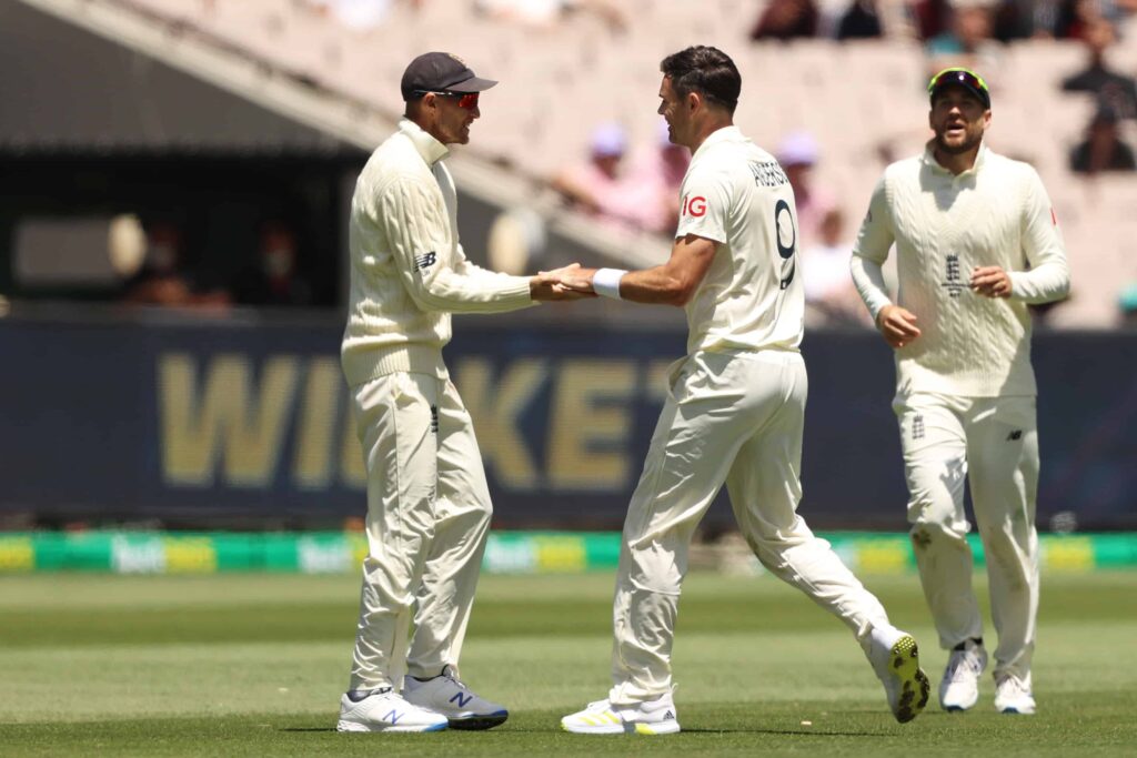 Ashes 2021, Aus vs Eng, MCG: James Anderson, Joe Root, and Dawid Malan.