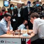 World Blitz Chess Championship 2021: Maxime Vachier-Lagrave and Jan-Krzysztof Duda.