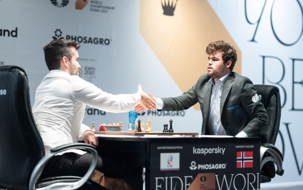 FIDE World Chess Championship 2021: Magnus Carlsen and Ian Nepomniachtchi.