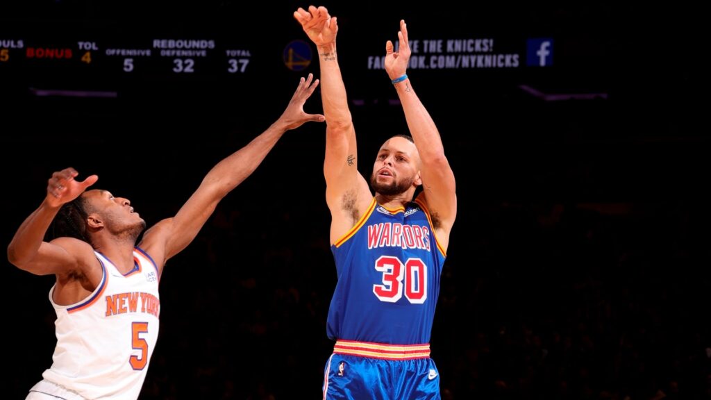 NBA, Warriors vs Knicks: Stephen Curry.