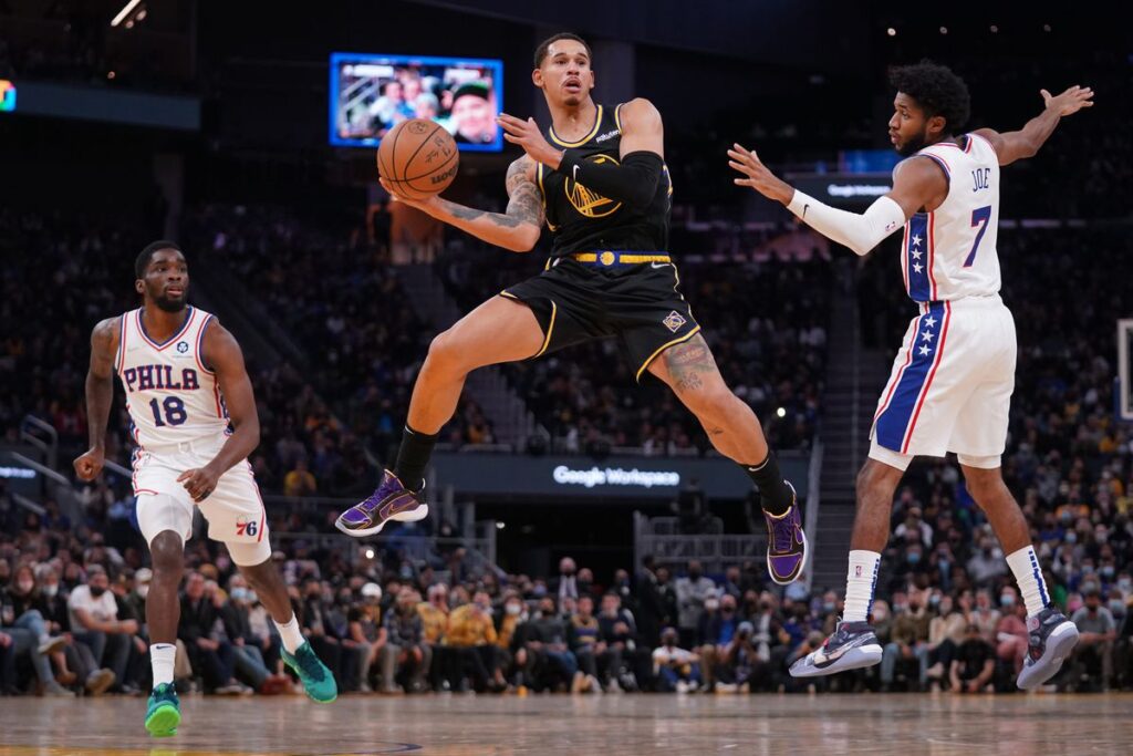 NBA, Warriors vs 76ers: Jordan Poole.